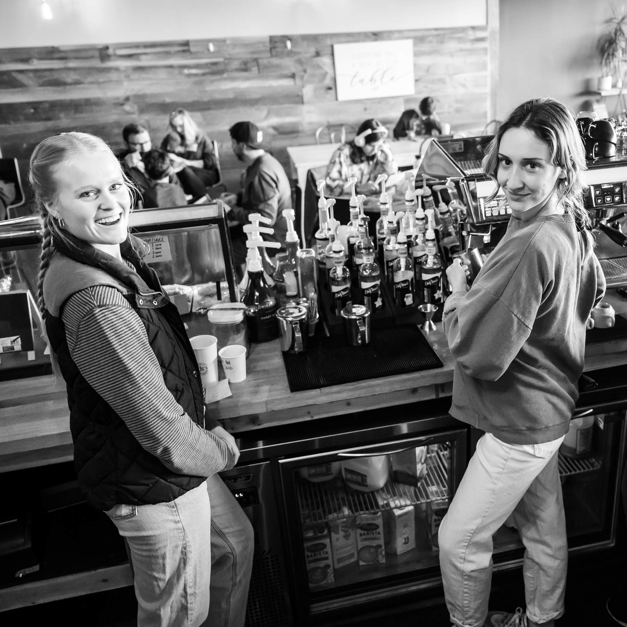 Staff behind the counter